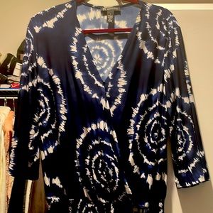 Navy and white romper